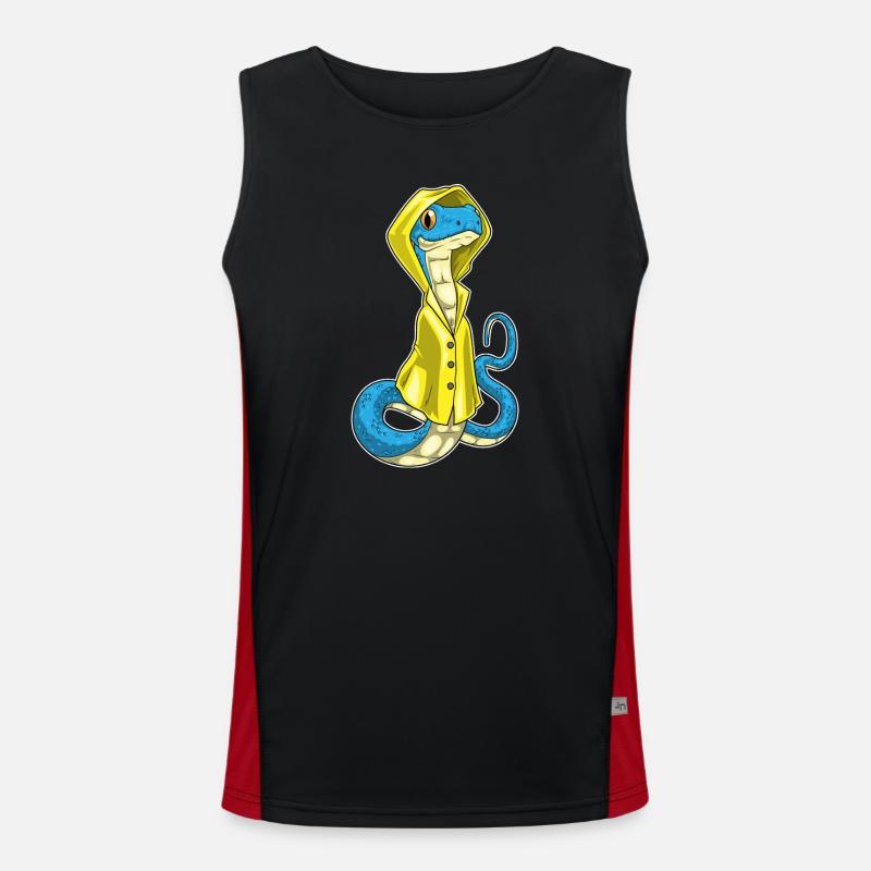 Snake Rain Jacket - Men's Functional Contrast Tank Top  - black/red