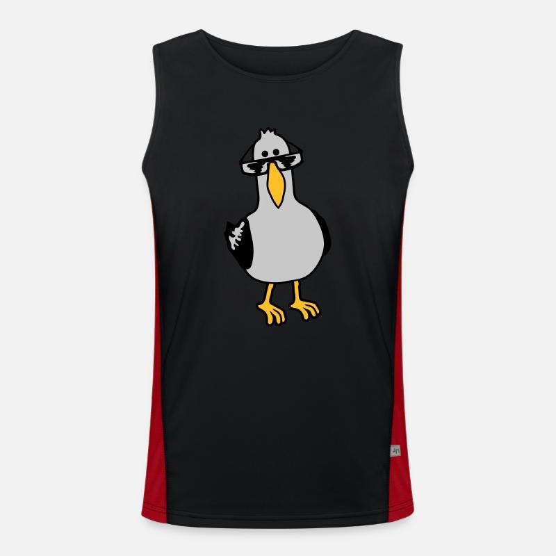 Cooler Blick Möwe Sonnenbrille Funktionelles Kontrast-Tank Top für Männer 