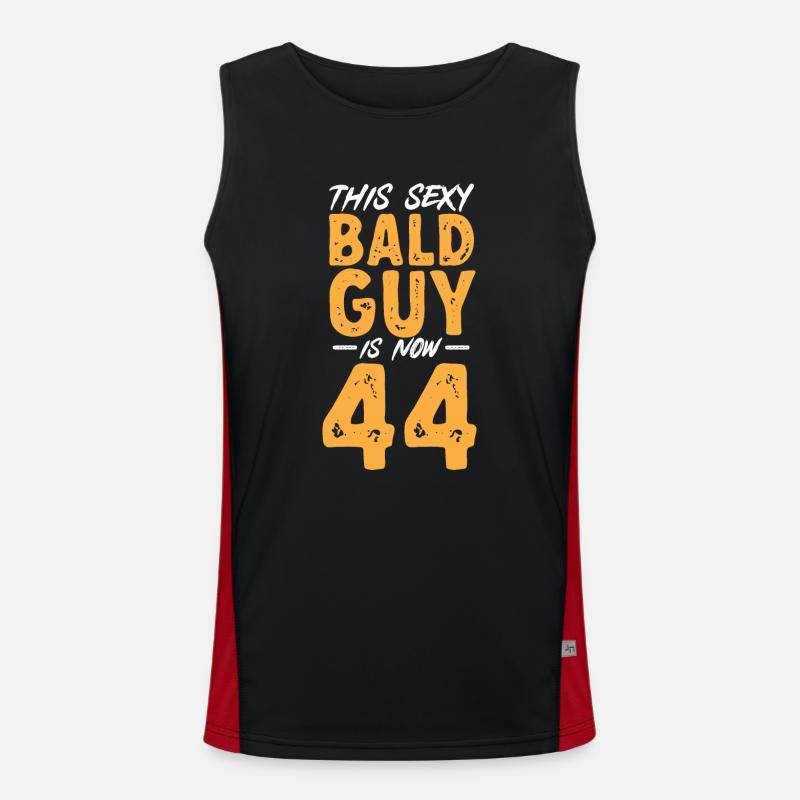 Bald Head Baldness Beard Bald Head Men's Functional Contrast Tank Top 