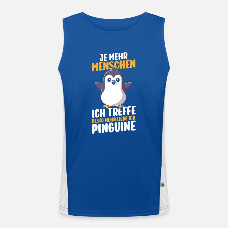 Pinguin Funktionelles Kontrast-Tank Top für Männer 