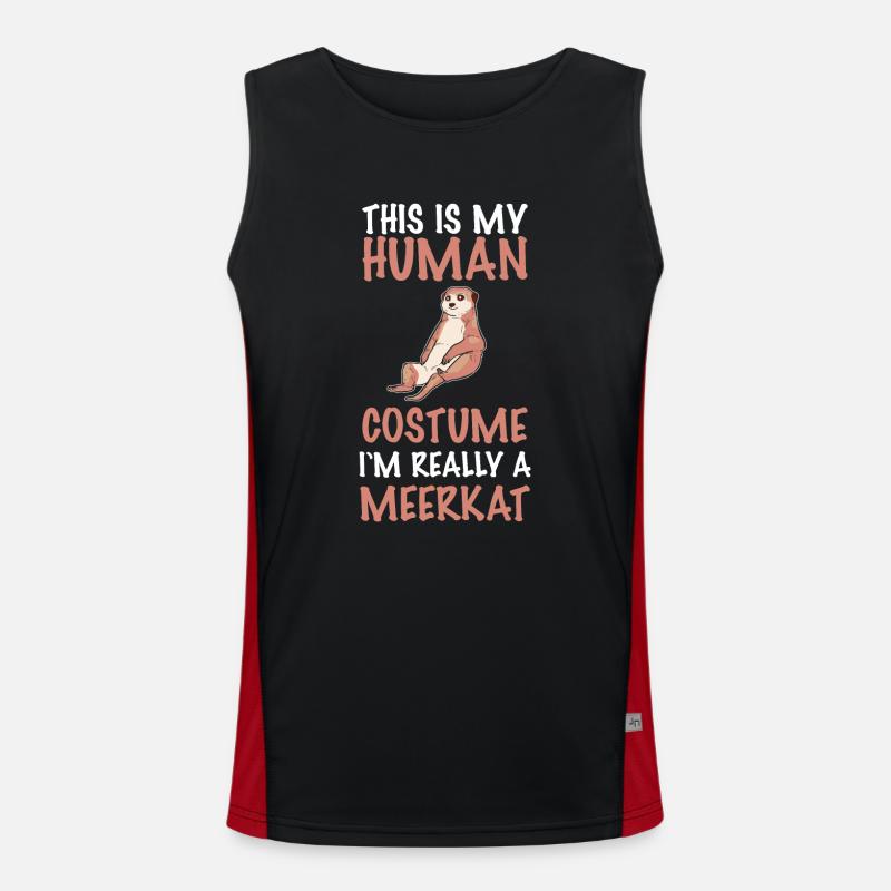 Erdmännchen Funktionelles Kontrast-Tank Top für Männer 