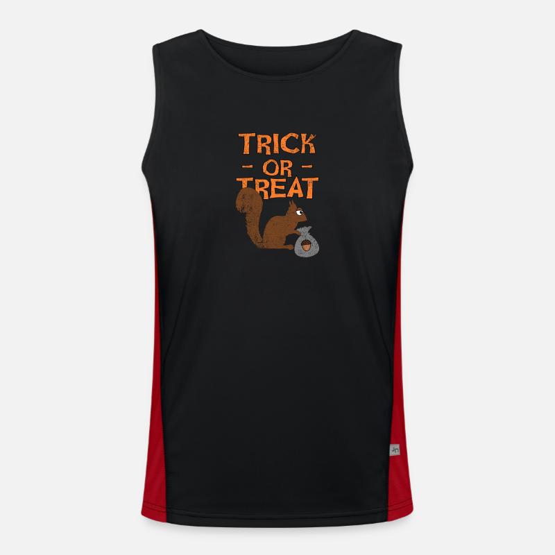 Trick Or Treat Squirrel Men's Functional Contrast Tank Top 