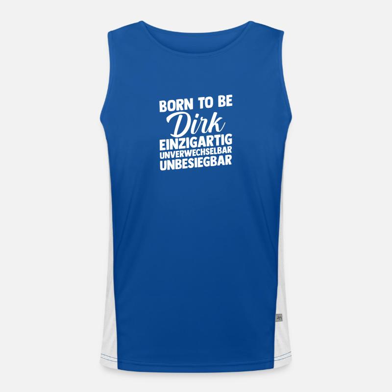 First name Dirk Men's Functional Contrast Tank Top 