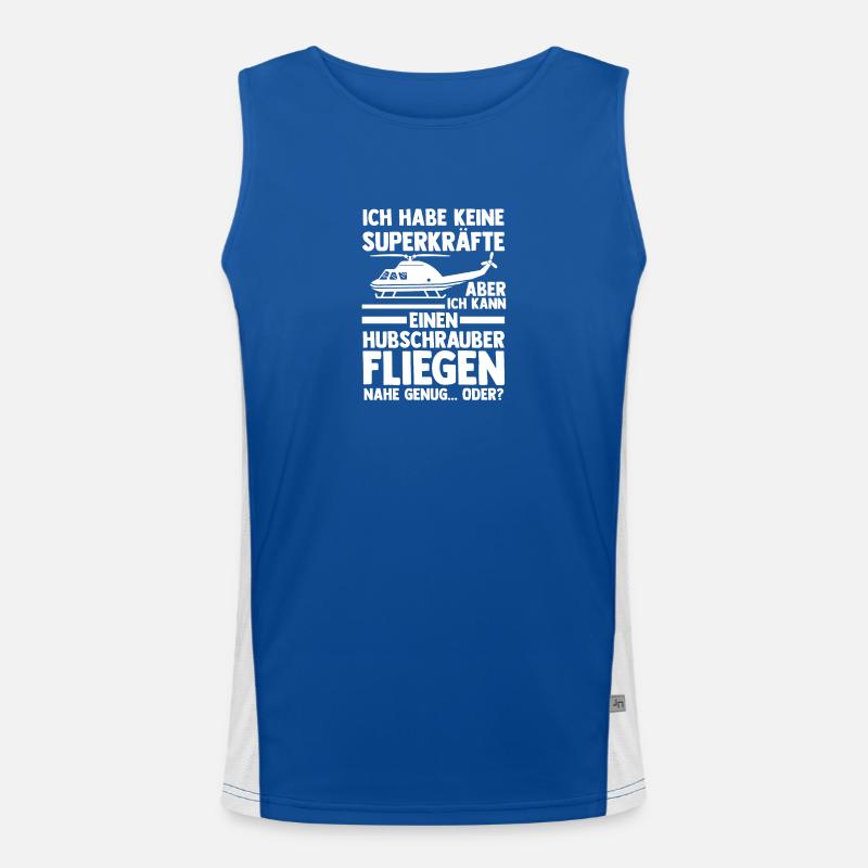 Pilot Helicopter Helicopter Men's Functional Contrast Tank Top 