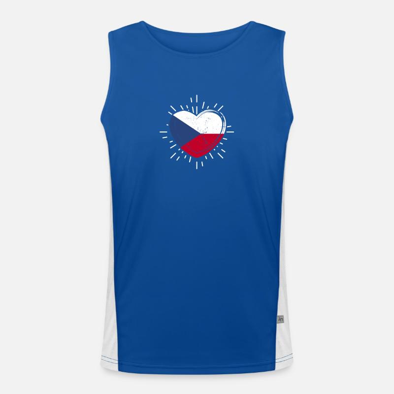 Tschechen Tschechisch Tschechien Funktionelles Kontrast-Tank Top für Männer 