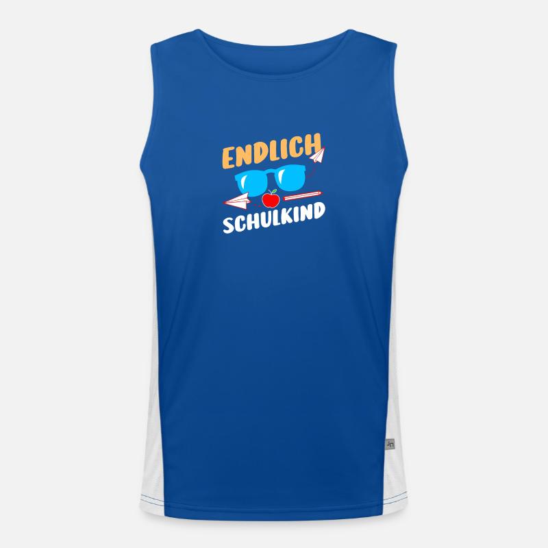 First Grade Elementary School Back to School Gift Men's Functional Contrast Tank Top 