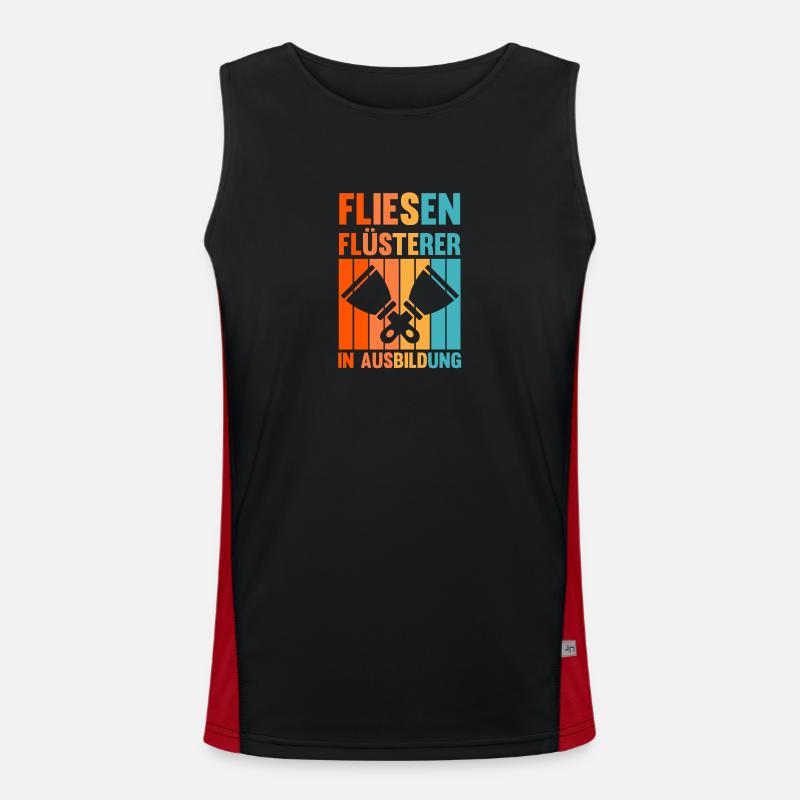 Tile Laying Training Apprentice Auzbi Tile Laying Men's Functional Contrast Tank Top 