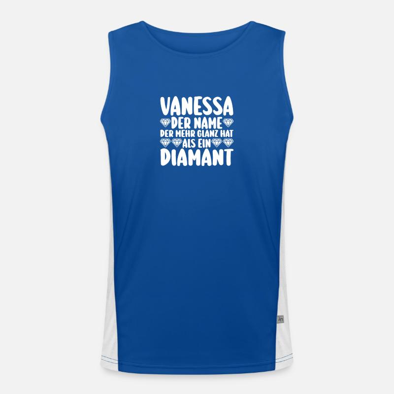 First name Vanessa Men's Functional Contrast Tank Top 