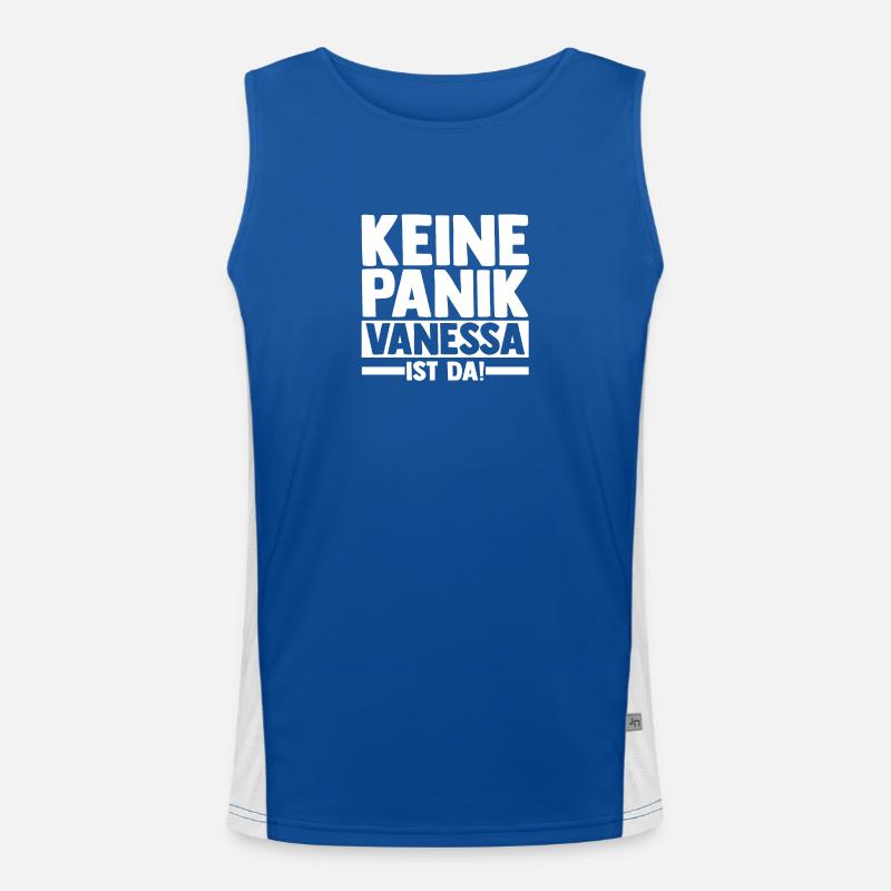 First name Vanessa Men's Functional Contrast Tank Top 
