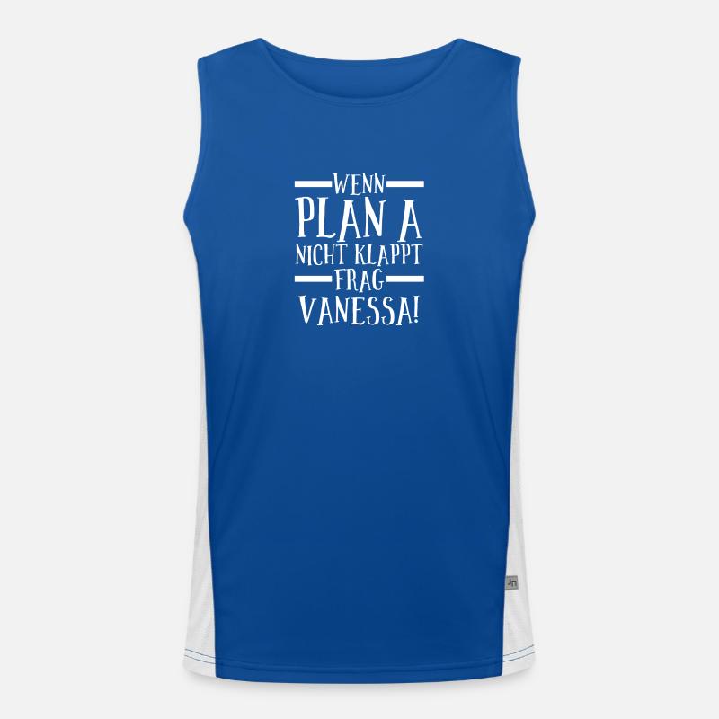 First name Vanessa Men's Functional Contrast Tank Top 