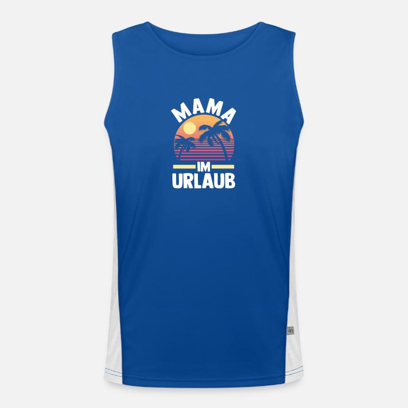 Urlaub Urlauberin Mutter Mama Funktionelles Kontrast-Tank Top für Männer 