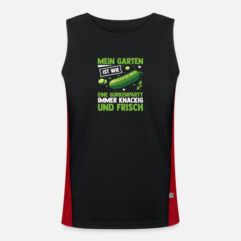 Gärtner Gurke Bauer Garten Funktionelles Kontrast-Tank Top für Männer 