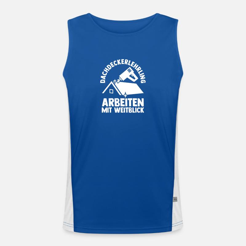 Roofing training apprentice Auzbi roofer Men's Functional Contrast Tank Top 