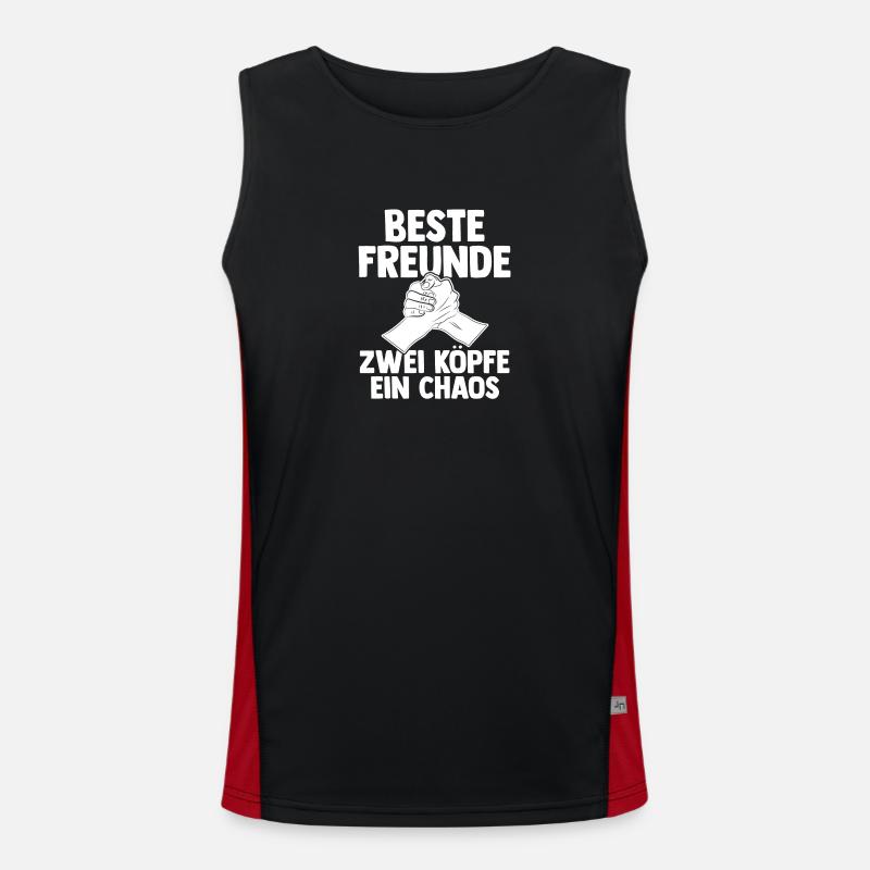 Beste Freunde Funktionelles Kontrast-Tank Top für Männer 