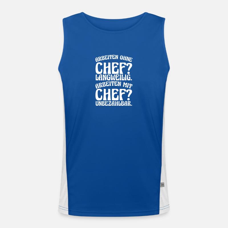 Teamleiter Chef Abschied Funktionelles Kontrast-Tank Top für Männer 