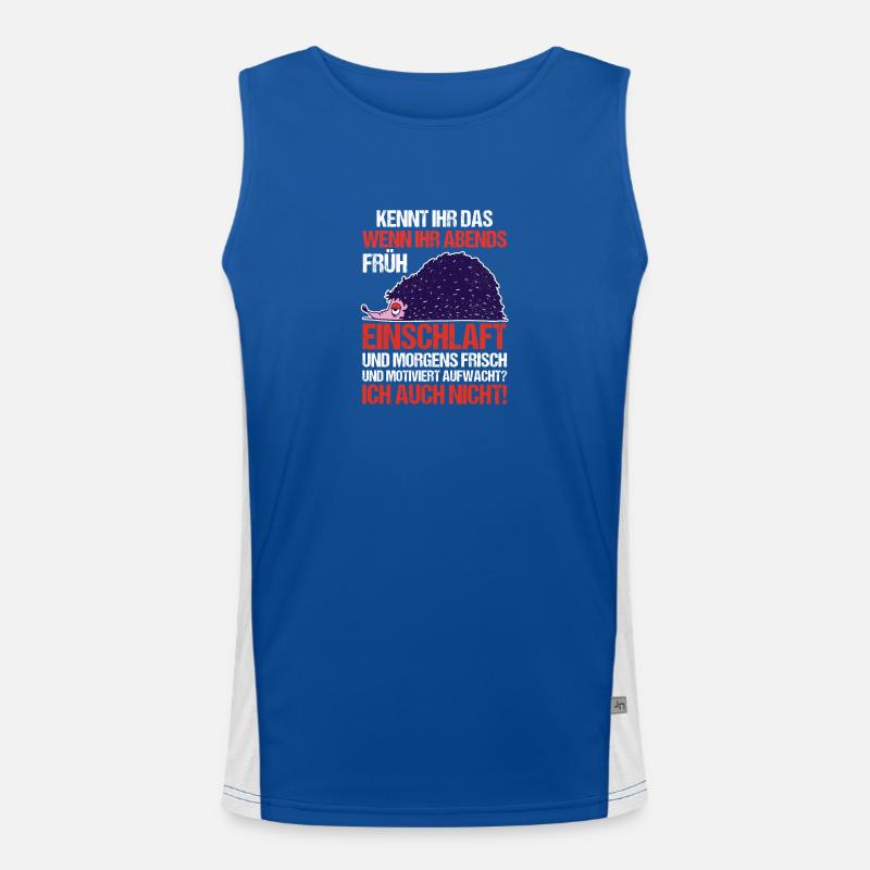 Lazy Liser Liser Motivation Hérisson Débardeur respirant contrasté Homme 