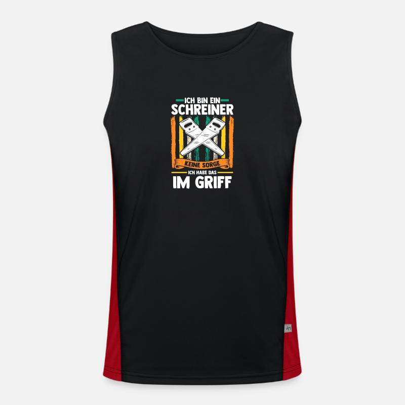 Carpenter, Carpenter, Carpenter - Men's Functional Contrast Tank Top  - black/red