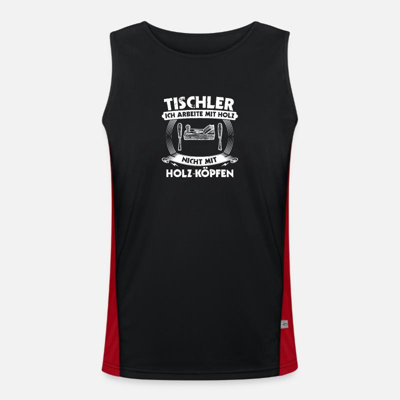 Carpenter, Carpenter, Carpenter - Men's Functional Contrast Tank Top  - black/red