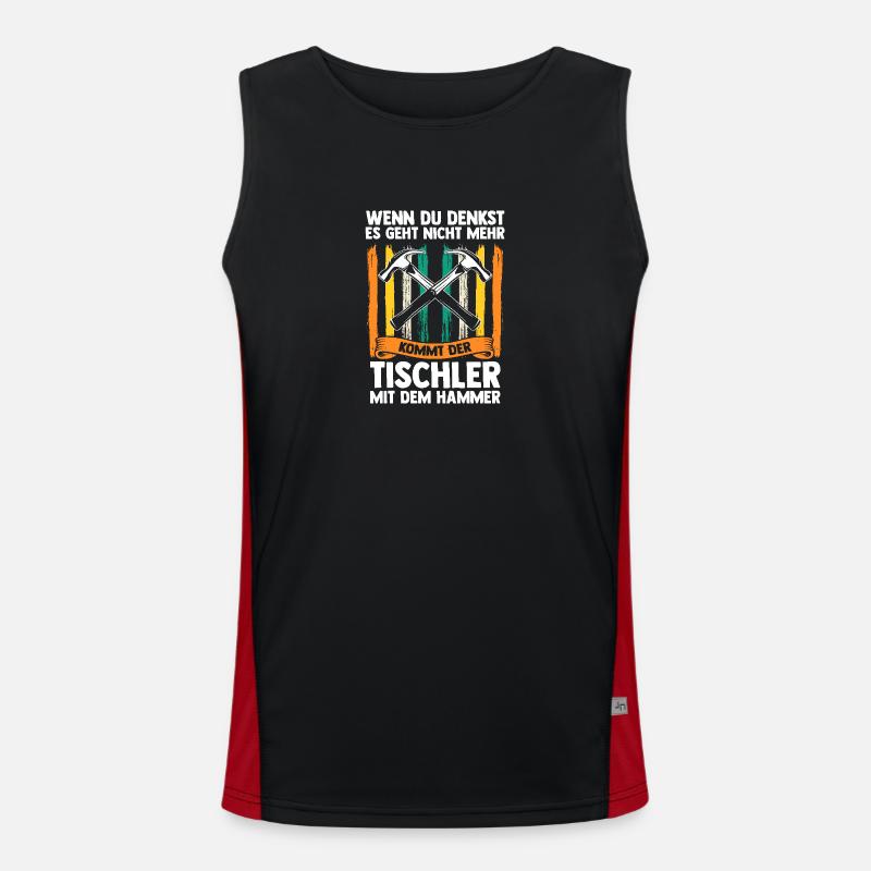 Carpenter, Carpenter, Carpenter - Men's Functional Contrast Tank Top - black/red