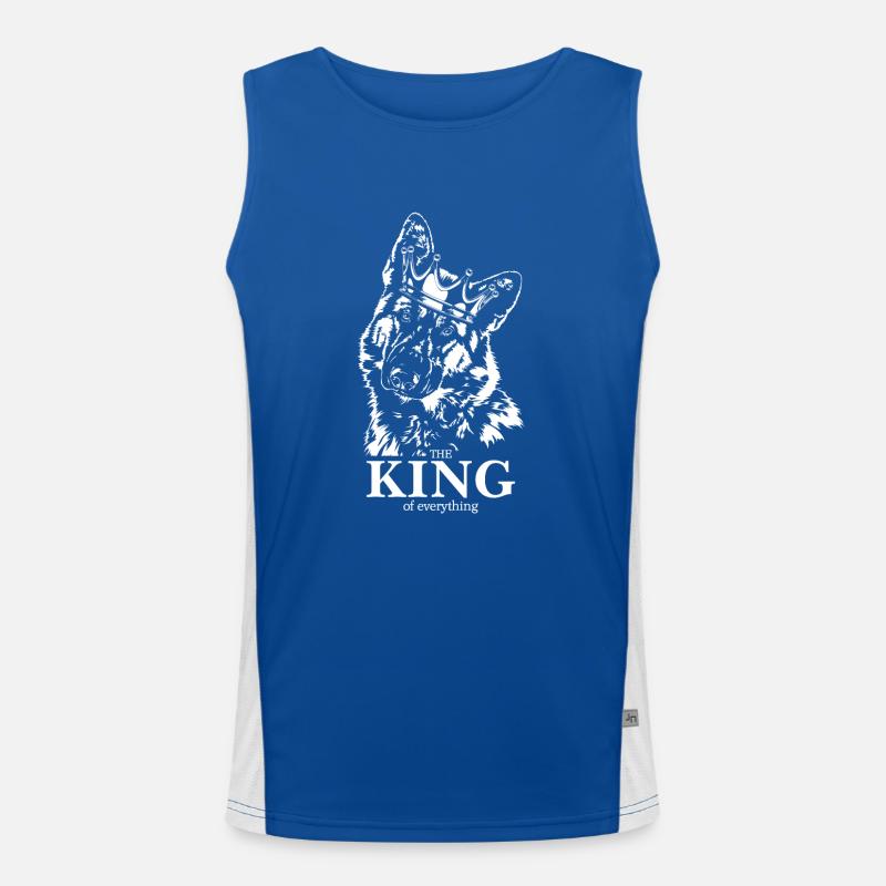 Deutscher Schäferhund King of everything Hunde Funktionelles Kontrast-Tank Top für Männer 