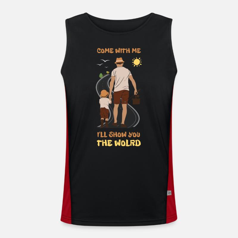 Komm mit mir Funktionelles Kontrast-Tank Top für Männer 