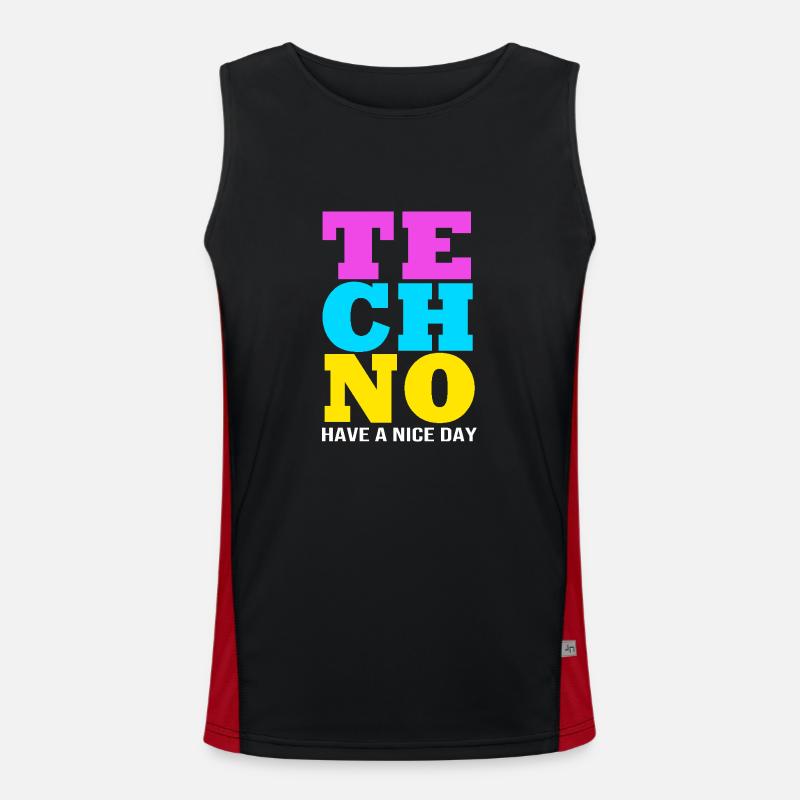 Rave Raver Musique techno Techno basse Table de mixage Débardeur respirant contrasté Homme 