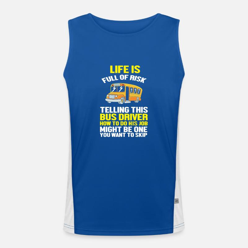 School Bus Driver School Bus Men's Functional Contrast Tank Top 