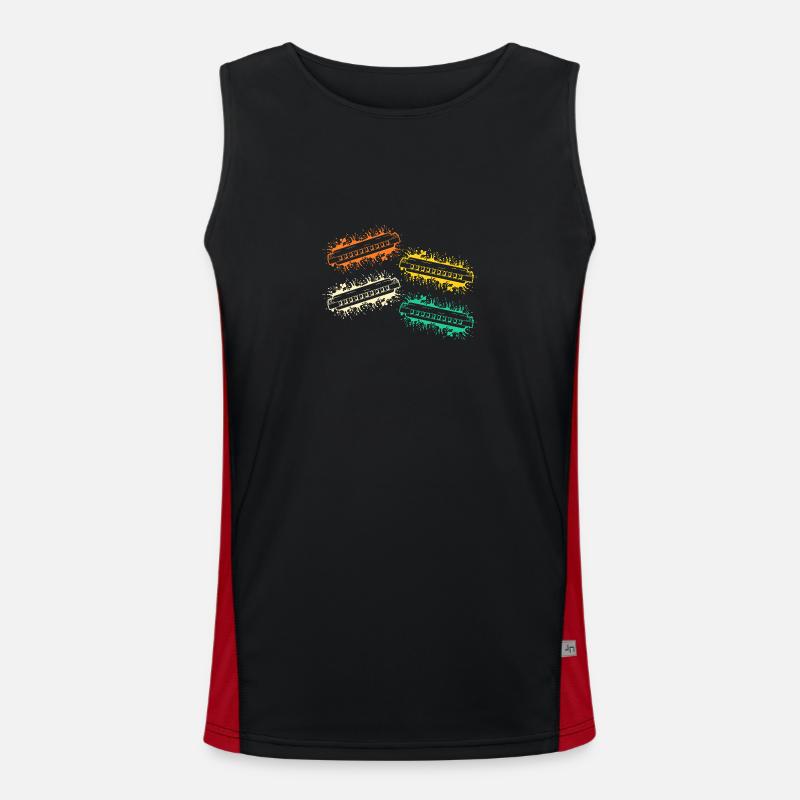 Harmonica Harmonica - Men's Functional Contrast Tank Top  - black/red