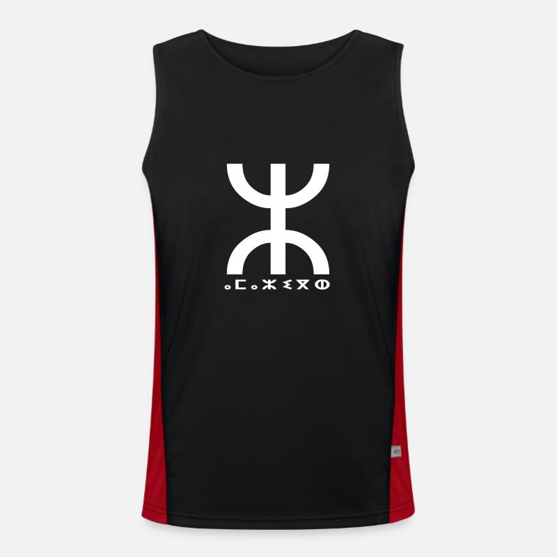 Berbermotiv Amazigh Kabyle Funktionelles Kontrast-Tank Top für Männer 