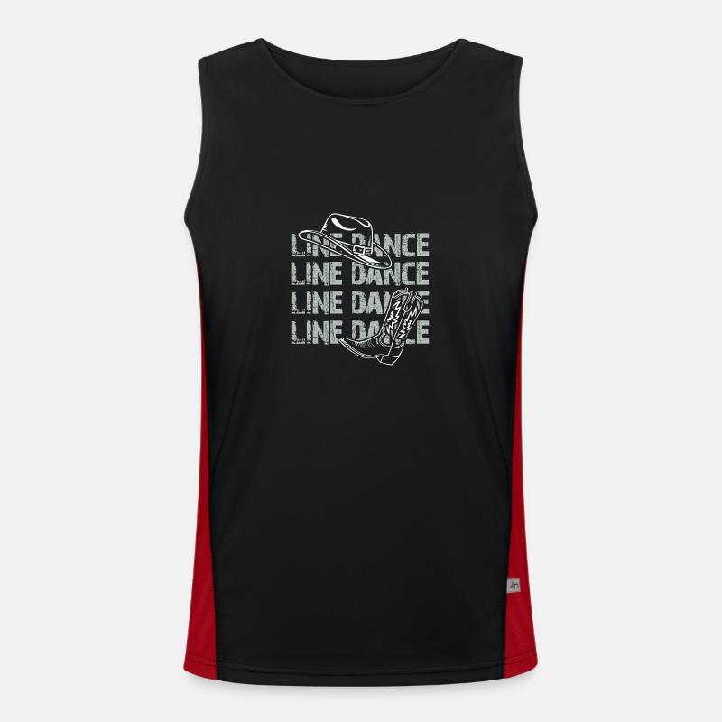 Line Dance Zeit Line Dancing Tanzen Funktionelles Kontrast-Tank Top für Männer 