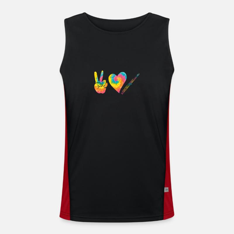 Flute player Men's Functional Contrast Tank Top 