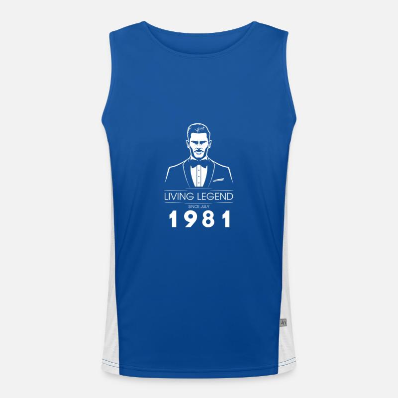 44. Geburtstag Living Legend (GENT) since 07/1981 Men's Functional Contrast Tank Top 