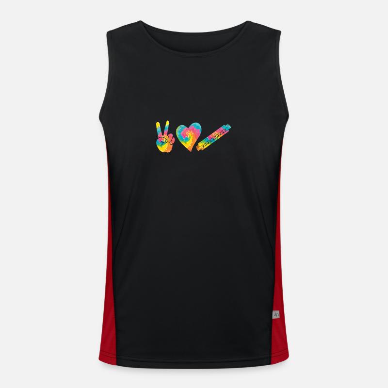 Harmonica Harmonica - Men's Functional Contrast Tank Top  - black/red
