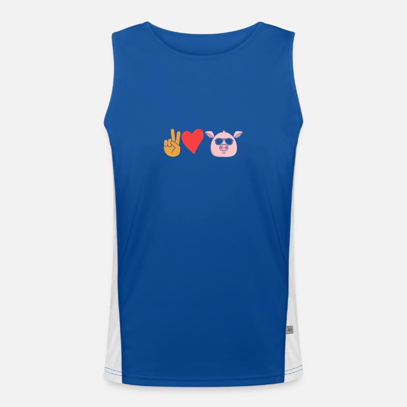 Schwein Funktionelles Kontrast-Tank Top für Männer 