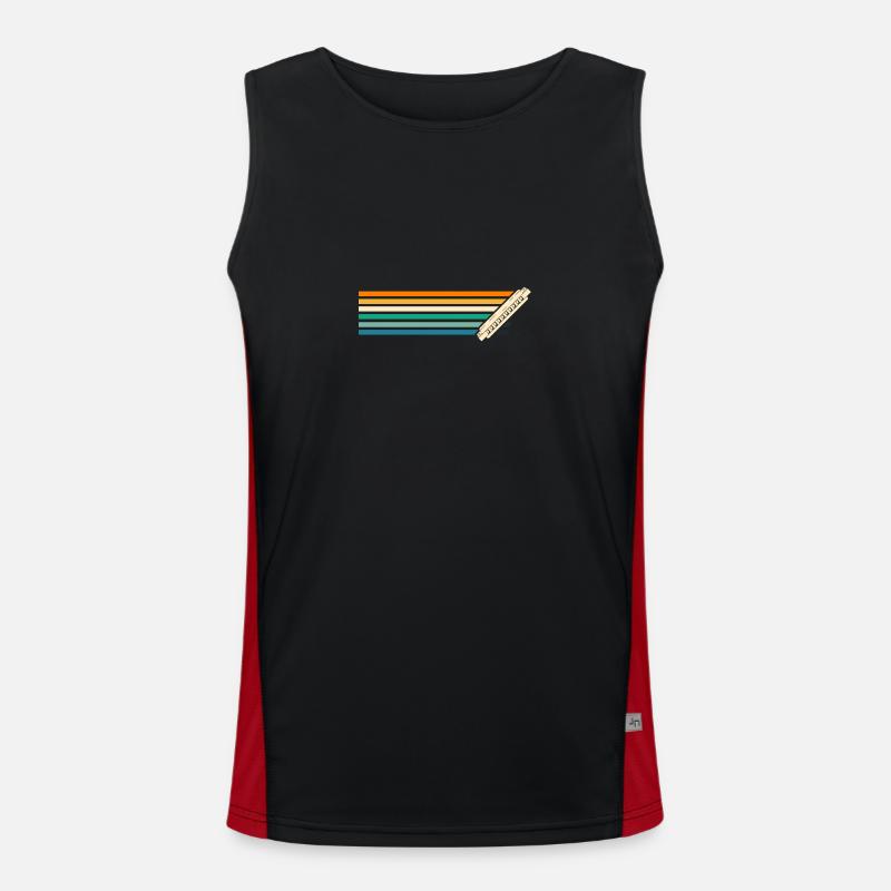 Harmonica Harmonica - Men's Functional Contrast Tank Top  - black/red