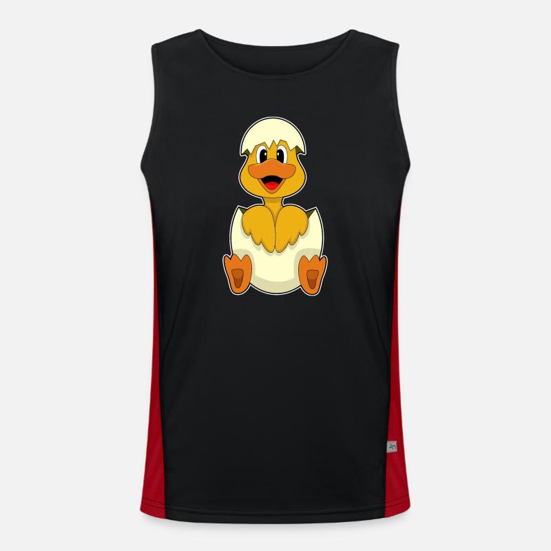 Duck egg - Men's Functional Contrast Tank Top - black/red