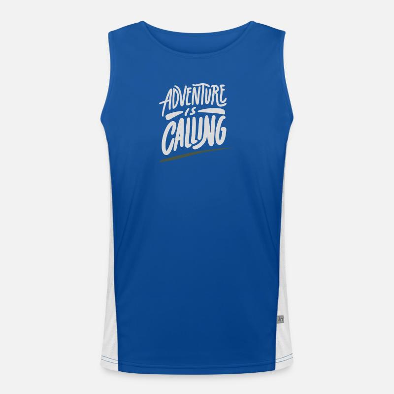 Adventure is calling Funktionelles Kontrast-Tank Top für Männer 