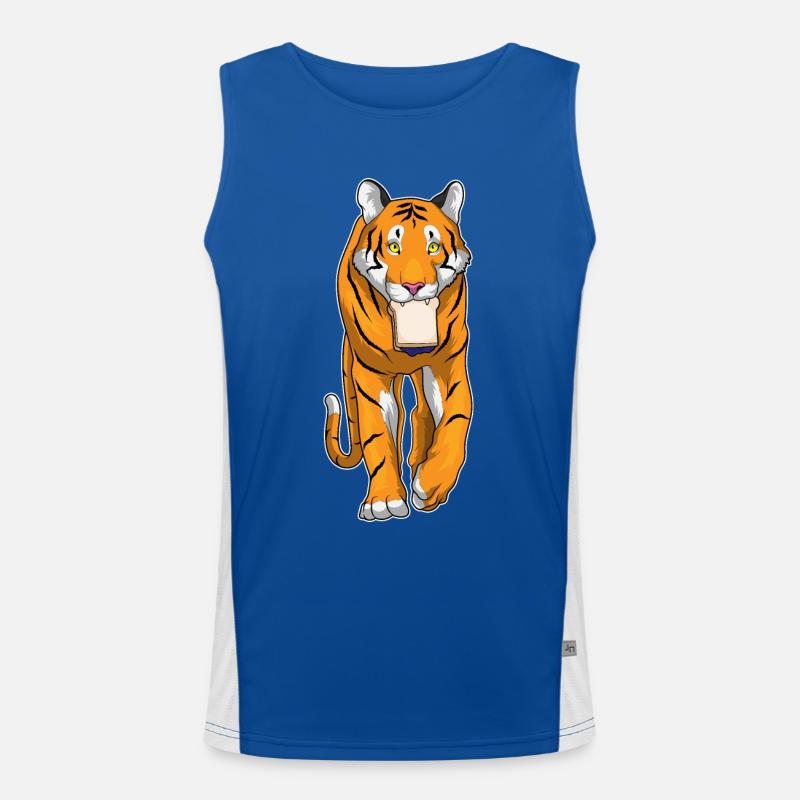 Tiger Sandwich Funktionelles Kontrast-Tank Top für Männer 