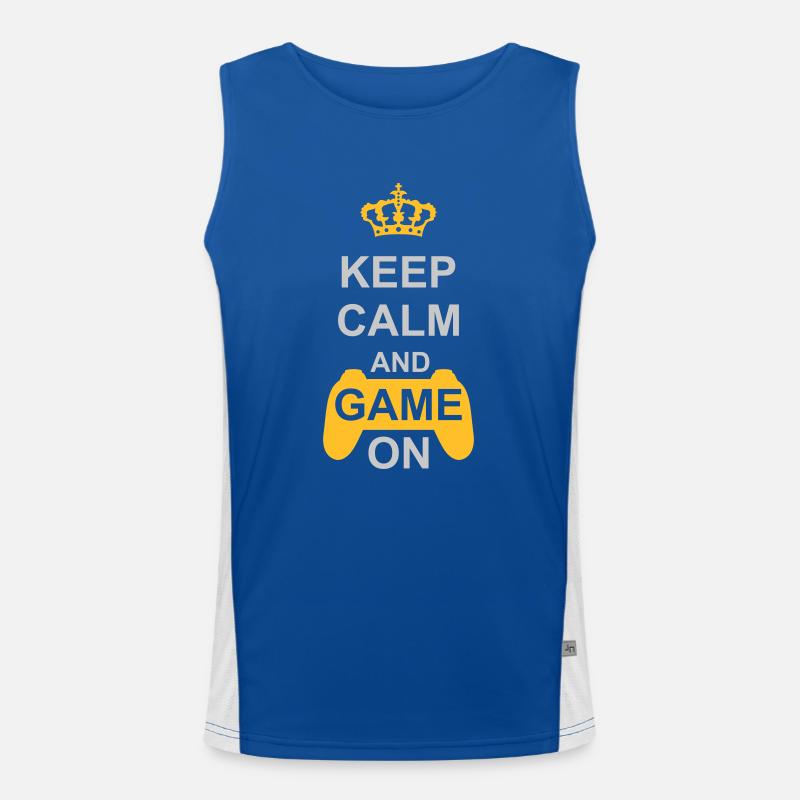 Jeu sur Keep Calm Débardeur respirant contrasté Homme 