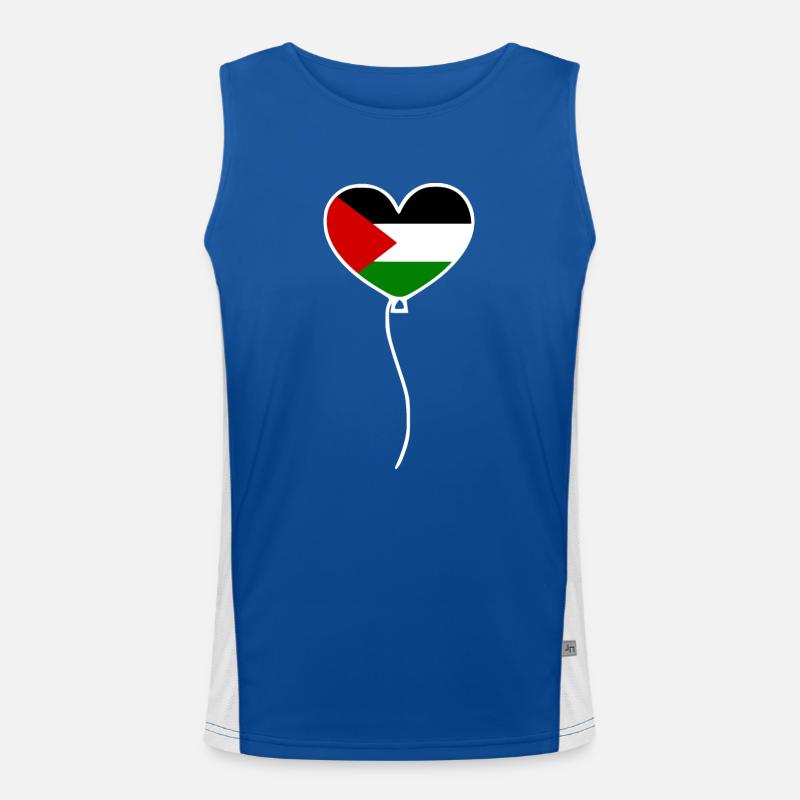 Free palestine Funktionelles Kontrast-Tank Top für Männer 