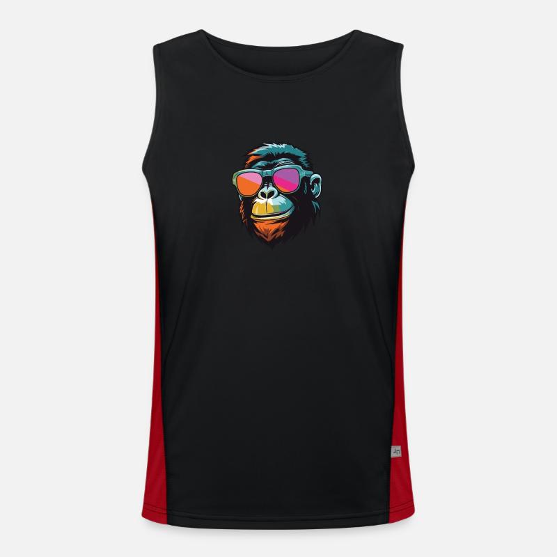Tête de singe Cool Monkey Débardeur respirant contrasté Homme 