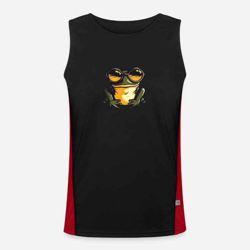 Frosch Lustig Cool Funktionelles Kontrast-Tank Top für Männer 