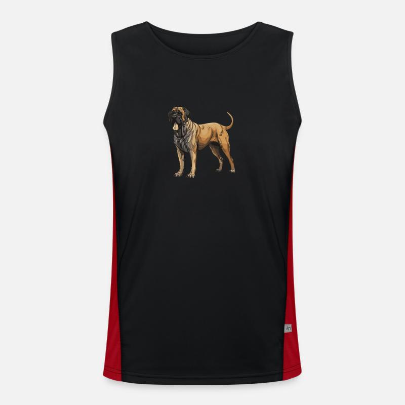Mastiff Dog Men's Functional Contrast Tank Top 