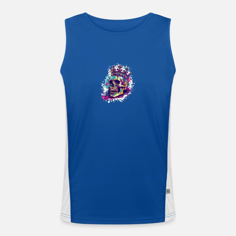 King Skeleton Crown Men's Functional Contrast Tank Top 
