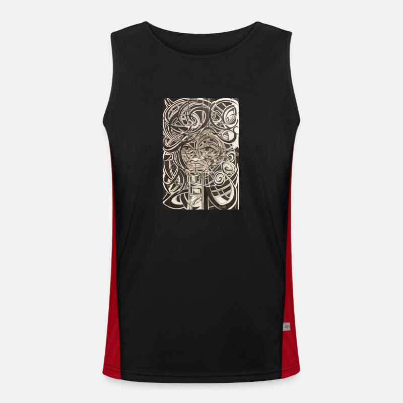Graffitit Art Funktionelles Kontrast-Tank Top für Männer 