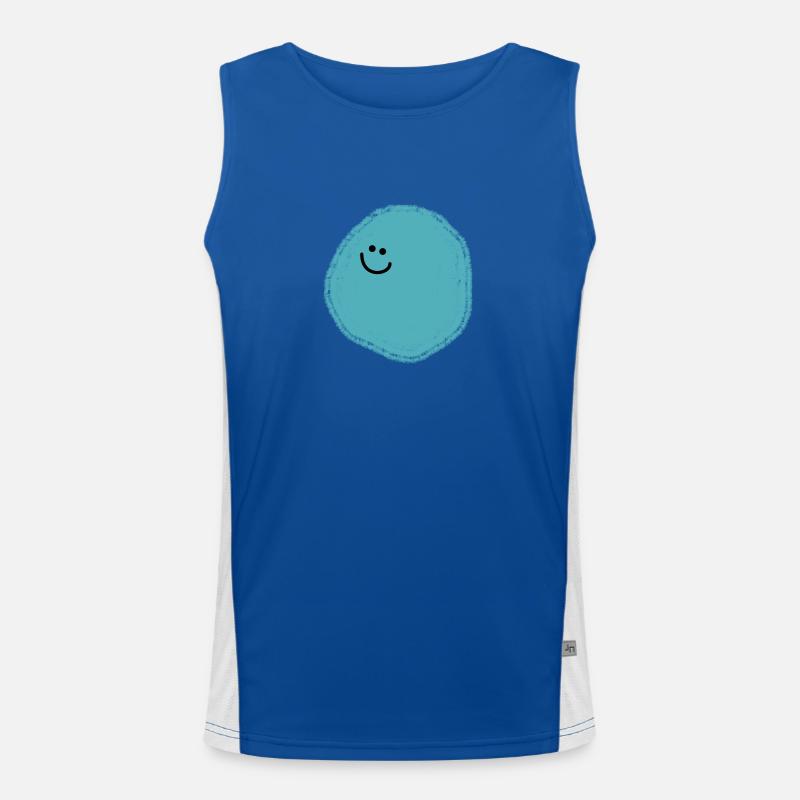 Tiego (Blue Ball) Men's Functional Contrast Tank Top 