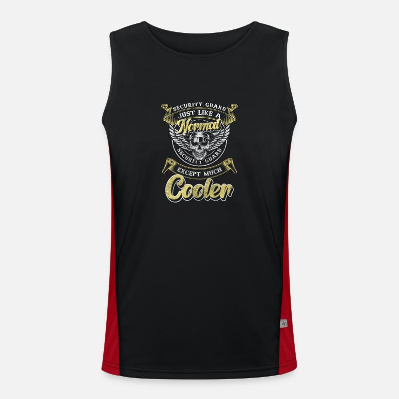 Security Protection Work Night Shift Men's Functional Contrast Tank Top 