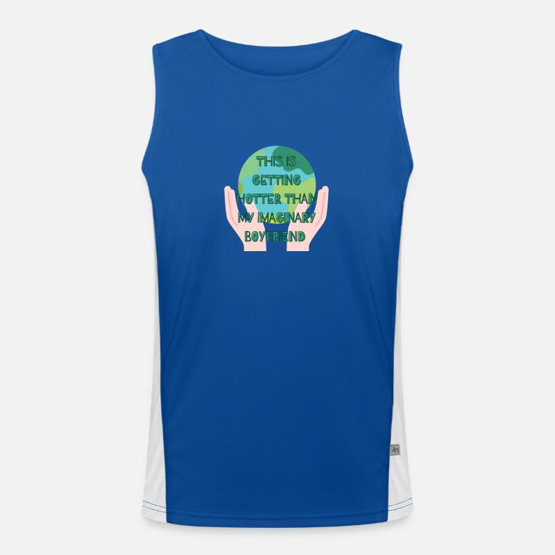 Stop global warming Men's Functional Contrast Tank Top 