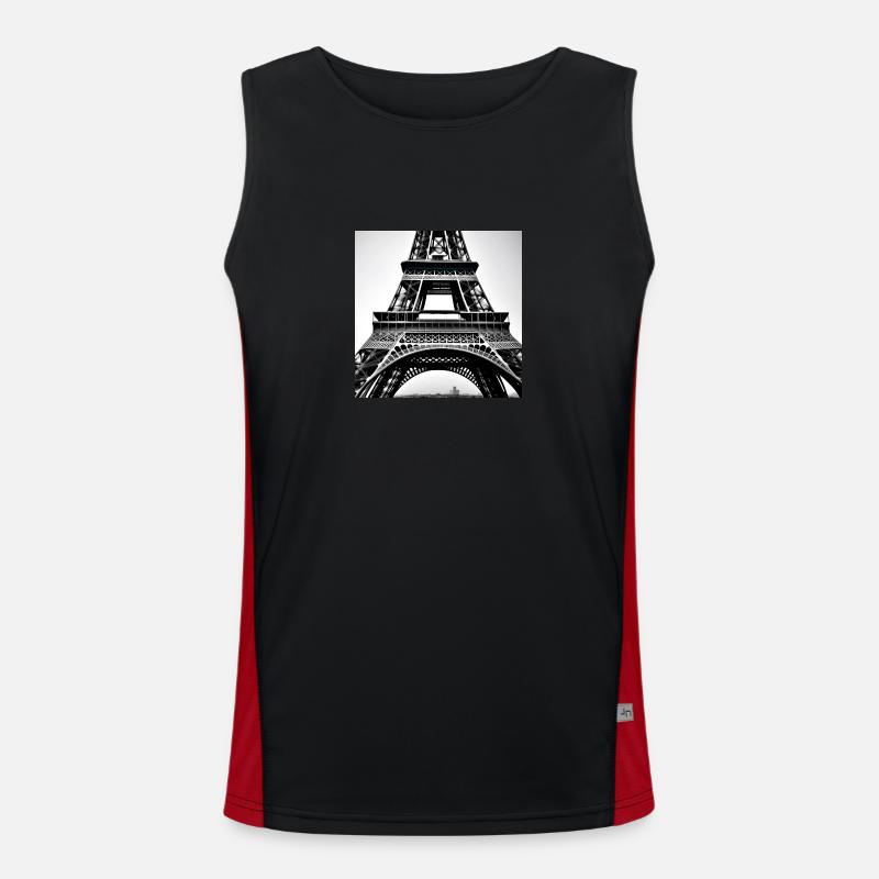 Eternal Elegance - Pariser Eiffelturm Funktionelles Kontrast-Tank Top für Männer 