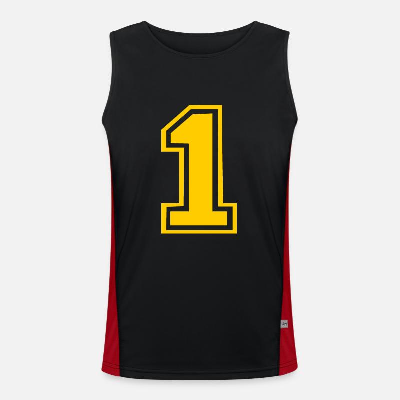 1 Funktionelles Kontrast-Tank Top für Männer 